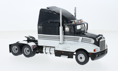 Kenworth T600 A 1986 Zwart/Wit - 1:43